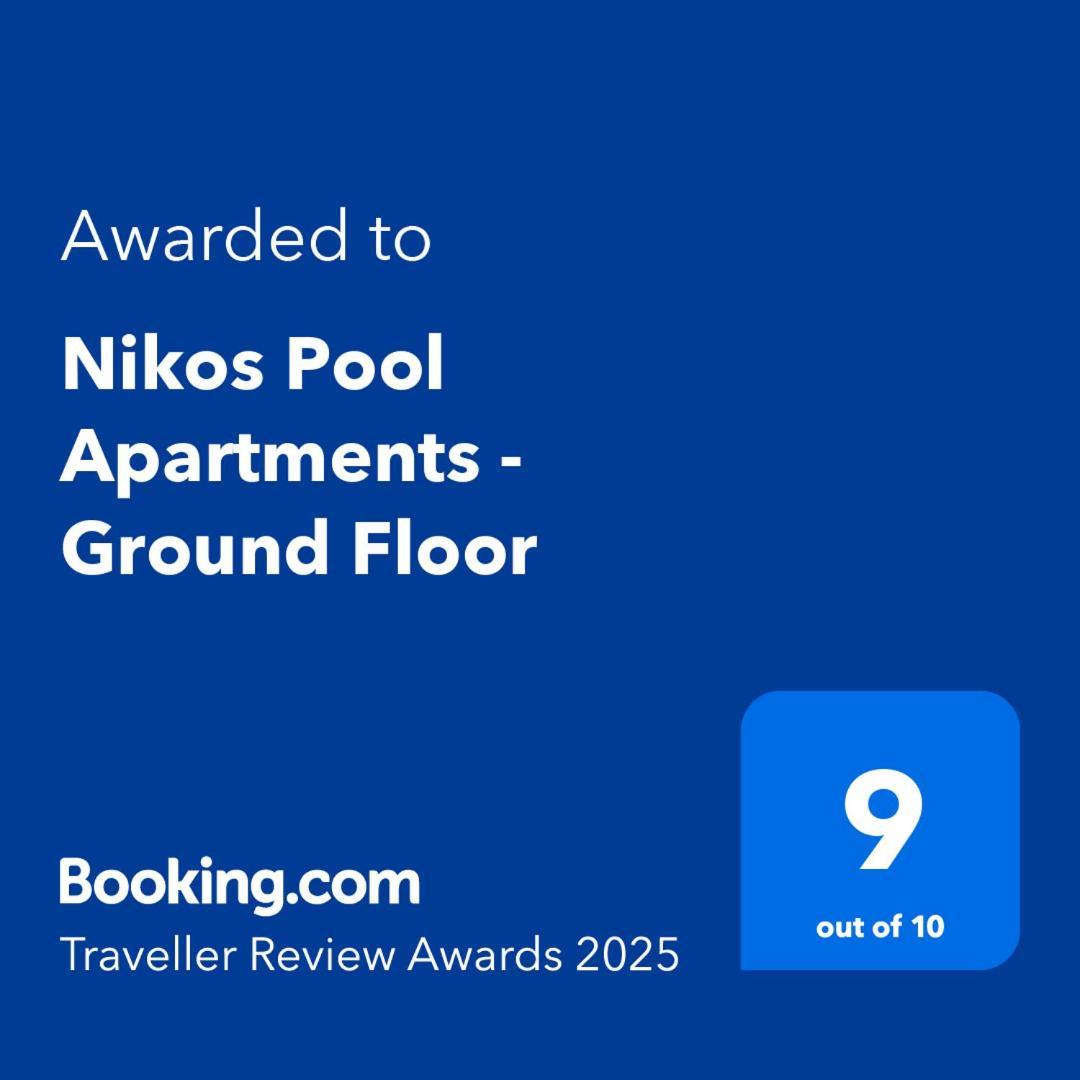 Nikos Pool Apartments - Ground Floor Sidárion Exterior foto